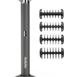 BaByliss X-BLADE Afeitadora eléctrica, Recortadora de barba minimalista, Cuchilla súper afilada, Basculante 50°, 4 peines guía (1-5 mm), Inalámbrica, Iones de litio, Waterproof, OT996E