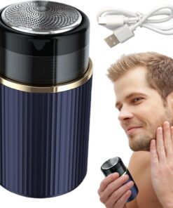 afeitadora eléctrica, maquinilla de afeitar recargable por USB, afeitadora | húmeda y seca para viajes, afeitadora portátil inalámbrica de pelo largo y maquinilla de afeitar de acero de
