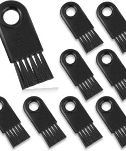 Juego de 8 cepillos de limpieza para afeitadora eléctrica, cepillo de limpieza para afeitadora, cepillo de limpieza de nailon para cortapelos eléctricos (negro)