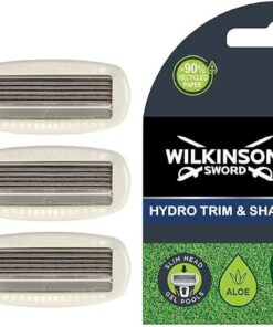 Wilkinson - Hydro Trimmer - Body &Balls - 3 recambios de cuchillas para maquinilla de afeitar eléctrica - Protección de la piel para hombres con gel de aloe vera (Paquete de 2)