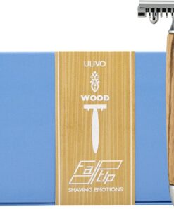 Fatip Maquinilla Afeitar Clásica Madera de Olivo Peine Abierto, Único, Estándar