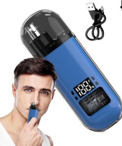 Recortador Nasal y de Orejas Recortador Eléctrico de Nasal para Hombres | Máquina Sin Cable con Pantalla Digital Impermeable para Depilación Facial y Corporal