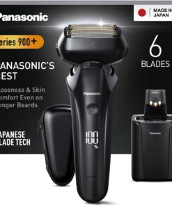 Panasonic Series 900+ ES-LS9A Afeitadora Eléctrica De 6 Hojas En Seco Y Húmedo Para Hombres, Afeitadora Eléctrica Con Sensor De Barba Sensible, Limpieza Automática Y Sistema De Carga