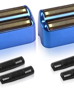 Paquete de 2 láminas de repuesto para afeitadora y cortadores compatibles con BaBylissPRO Double FXFS2 de repuesto de lámina de metal, color azul