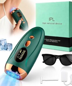 Dispositivo de depilación IPL para mujeres, 999,000 flashes, 5 niveles de potencia, removedor de vello facial para cara, bikini, cuerpo, piernas, axilas, dispositivo de depilación en casa para