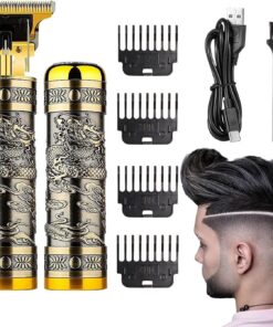 Cortapelos para Hombres Kit de Aseo Inalámbrico Húmedo y | Máquina de Cortar Pelo y Recortadora Barba Hombre Para Papá Novio Barbería Cumpleaños Viaje Oficina