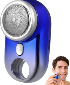 Mini Afeitadora Eléctrica Motor de Cepillo para Hombre Recargable y Batería de 250mah Portátil y Ultra Ligera Adecuado para Viajes y Uso Diario
