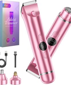 Afeitadora eléctrica 4 en 1 para mujer, recortadora de bikini para mujer, IPX7, impermeable, húmedo y seco, removedor de vello facial para bikini, pierna, cuerpo, cara, axilas, brazo