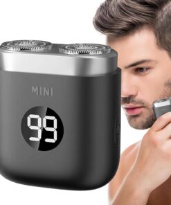 Cortador de barba de tamaño pequeño, cortador de carga USB, recortador de | barba portátil, recortador de barba para hombre, recortadora eléctrica de viaje, afeitadora eléctrica, afeitadora recargable