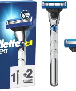 Gillette Mach3 Turbo, Mango Y 2 Recargas, Cartucho Con Nuevo Revestimiento De Hoja Para Reducir La Presión De La Piel, Cinta Lubricante Para Afeitar Con Deslizamiento Fluido