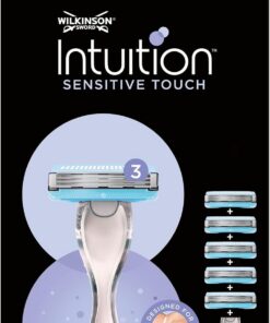 Wilkinson Sword Intuition Sensitive Touch Maquinilla de afeitar para mujer + 5 cabezales de carga