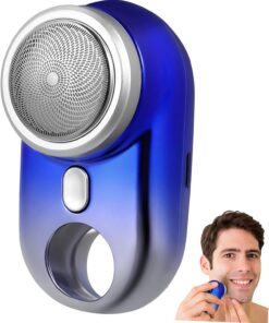 VALICLUD Mini Afeitadora Eléctrica Portátil Peso Ultraligero Resistente al Agua Ipx7 Recargable Usb, bajo Ruido, Material Abs para Hombres para Viajes y Uso Diario