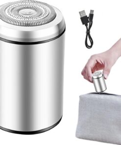 Afeitadoras eléctricas faciales para hombre Recortadora Recargable Pequeña | Recortador de facial impermeable para hombre Barba, cuerpo, axilas, espalda pelo, viaje, bolsillo