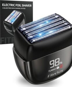 Afeitadora eléctrica de papel de aluminio para hombres, maquinilla de afeitar eléctrica ultrafina de 0.05 mm para barba gruesa y gruesa, afeitadora recargable inalámbrica húmeda y seca, afeitadora