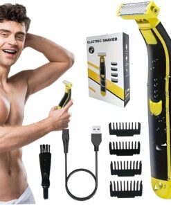Afeitadora eléctrica para hombres Ducha húmeda y seca Afeitadoras faciales para el cuerpo Giratoria Cuerpo completo Impermeable Antideslizante Recargable por USB 700 mAh Viajes Mujeres Recortadora