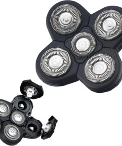 Cabezales de afeitadora, afeitadora de cabeza eléctrica para hombres, hoja de repuesto universal para hombres, hoja de repuesto de cortador de barba de 5 cabezas, maquinilla de afeitar eléctrica fácil