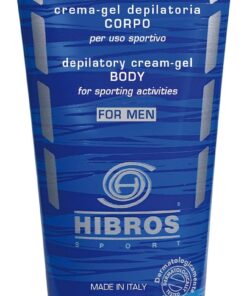 HIBROS Crema depilatoria hombre ducha pieles sensibles, depilación piernas brazos pecho espalda gel delicado profesional indolor deporte ciclismo eliminación pelo duro superficies 200 ml