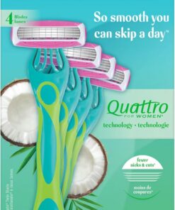 Skintimate, Skintimate Coconut Delight - Maquinillas de afeitar desechables para mujer, 4 unidades