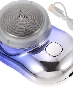VALICLUD Afeitadora Eléctrica Recargable USB para Hombres 1 Unidad Tamaño Mini Portátil Resistente al Desgaste Diseño Compacto para Viaje Color Azul Degradado
