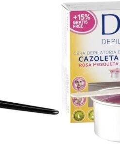 DAEN cera depilatoria en cazoleta rosa mosqueta 90 gr (Paquete de 2)