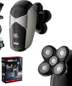 Afeitadora eléctrica 5D para hombre | Kit de aseo recargable de 8000 RPM con bloqueo de viaje, uso en seco y húmedo y diseño impermeable