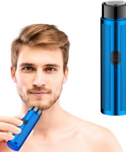 Afeitar eléctrica portátil - Afeitar portátil para Hombres - Recortadora y afeitadora eléctrica híbrida Unisex con Cabezal Corte Giratorio