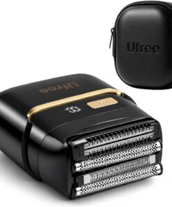 Ufree Afeitadoras eléctricas de papel de aluminio para hombre, 4 cuchillas flotantes, maquinilla de afeitar eléctrica para hombre con pantalla LED, IPX6 impermeable, afeitadora inalámbrica recargable