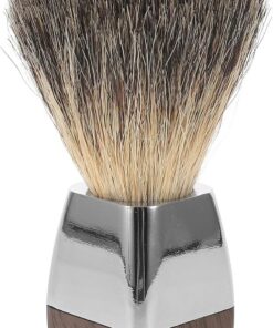 ULTECHNOVO Brocha de Afeitar de Pelo Natural de Tejón con Mango de Madera para Piel Sensible Herramienta para Crear Espuma Densa Accesorio Esencial para Afeitado Facial y Cuidado