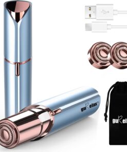 Gurelax Depilación facial para mujeres, removedor de vello sin dolor recargable, la mejor afeitadora femenina con 2 cabezales de repuesto, maquinilla de afeitar eléctrica Lady Face para labio