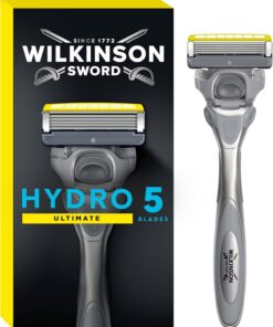 Wilkinson Sword Hydro 5 Skin Protection Advanced - Maquinilla de Afeitar de 5 Hojas con Tecnología Shock Absorb con 1 Recambio con Banda Lubricante Enriquecida con Mentol
