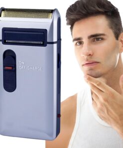 Afeitadoras eléctricas para hombres,Afeitadoras eléctricas para hombres | Afeitadora retro recortadora de barba recargable por USB de 3 W,Limpieza extraíble, diseño de red geométrica, afeitadoras fac
