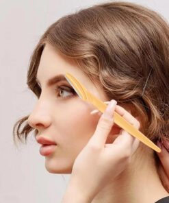 6 piezas de maquinilla de afeitar para mujeres y hombres, recortadora de cejas y herramienta de cuidado de la piel (amarillo)