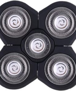 Cabezales de repuesto para afeitadora eléctrica para hombre, 5 cabezales de cinco cuchillas para hombres, compatible con máquinas de afeitar húmedas y secas, multifunción