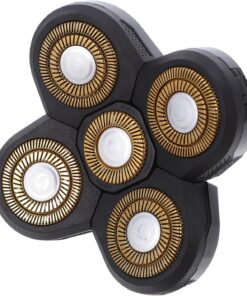 Cabezal de Afeitado de Repuesto 5 Cuchillas Metal para Afeitadora | Uso en Seco y Húmedo, Instalación Sencilla, Apto para Cabeza Calva, Reduce Irritación Cutánea