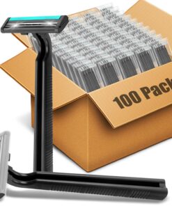 Maquinillas de afeitar desechables a granel para hombres, paquete de 100 unidades, suministros para personas sin hogar a granel, doble hoja para hombre, suministros de seguridad, suministros de