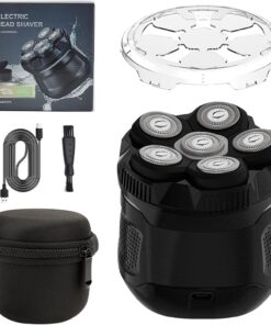 Afeitadora eléctrica 6D con pantalla digital para hombres con carga USB, dispositivo de afeitado ligero para profesionales ocupados, afeitadora eléctrica impermeable