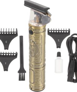 ULTECHNOVO Máquina de Cortar el Pelo Profesional Diseño de Cabeza de Buda, Cortapelos Eléctrico para Barbería, Recargable Cable para Corte y Degradado