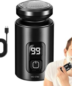 Maquinilla de afeitar eléctrica para hombres Afeitadora Portátil | Máquina de Afeitar Mini para Hombre Para hogar, viajes, coche, hotel, exteriores, baño, regalo para pap