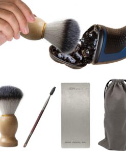 Kit de mantenimiento de cepillo de afeitar eléctrico giratorio para afeitadora Philips, piedra de afilar diamante de grano 1000, cepillo grande, cepillo de doble cabeza, mango largo para limpieza