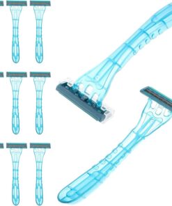 STOBAZA Maquinillas de Afeitar de Acero Inoxidable Diseño Portátil y Fácil de Usar Paquete de 20 Unidades Desechables para Alojamientos y de Huéspedes para Hombres y Mujeres