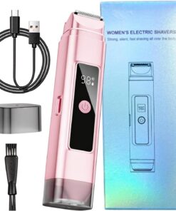 Recortadora de Bikini Mujeres Recargable, Recortadora Seco/Mojado, Pantalla | Depiladora Corporal Femenina de 2 Cabezales Zona Íntima, Axilas, Piernas, Brazos, Playa, Lista para Nadar
