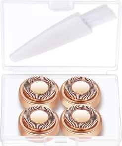 Dealswin Cabezales de repuesto para removedor de vello facial: compatible con Gen 1 Finishing Touch Flawless Facial Depilación para mujeres, como se ve en la televisión, chapado en oro rosa de 18