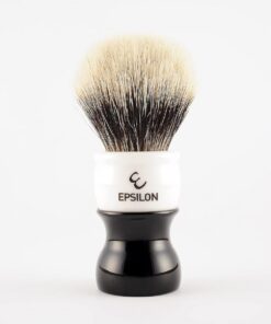Epsilon Brocha Afeitar Tejón Dos Bandas Blanco & Negro 52/26mm