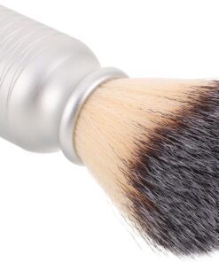 Brocha de Afeitar para Hombre Cerdas Sintéticas Suaves Mango de Aleación de Aluminio Tamaño Compacto Crea Espuma Densa para Afeitado Facial Cómodo y Cuidado Diario Barba