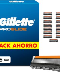 Gillette Proglide Cuchillas de Afeitar Hombre, Pack de 16 | Recambios para Maquinillas de Afeitar Gillette Proglide y Fusion5, con 5 Hojas, Doble Lubricación Y Recortadora de Precisión