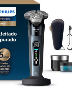Philips i9000, Afeitadora Eléctrica Hombre, Máquina de Afeitar Barba en Seco y Húmedo, Tecnología SkinIQ, Base de Carga, Recargable, Estuche de Viaje, Centro de limpieza, X9001/30