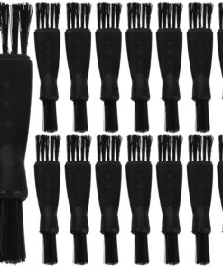 STOBAZA Cepillo para Limpiar Afeitadora Eléctrica y Cortapelos, 20 Piezas de Pinceles Pequeños de Plástico Doble Cabezal, Compacto y Ligero, Apto para Uso Profesional y Doméstico