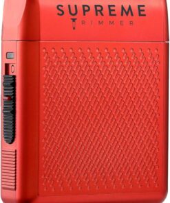 Supreme Trimmer Solo | STF101 - Afeitadora de una sola lámina | Tiempo de ejecución de 150 minutos | Afeitadora de bolsillo USB-C para barberos, viajes o uso doméstico | Rojo
