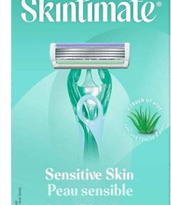 Skintimate - Juego de 4 cuchillas desechables para mujer, piel sensible, sin perfume, 4 cuchillas