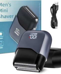 Afeitadora eléctrica de papel de aluminio para hombres, maquinilla de afeitar húmeda y seca de triple hoja con cabezal flotante, carga USB-C, afeitadora eléctrica impermeable IPX7 para hombre, kit